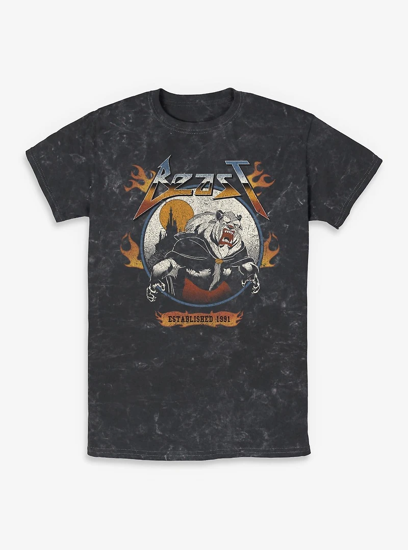 Disney Beauty and the Beast Flame Mineral Wash T-Shirt