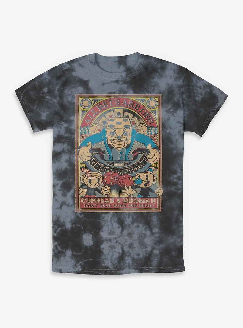 Cuphead All Bets Are Off Tie-Dye T-Shirt