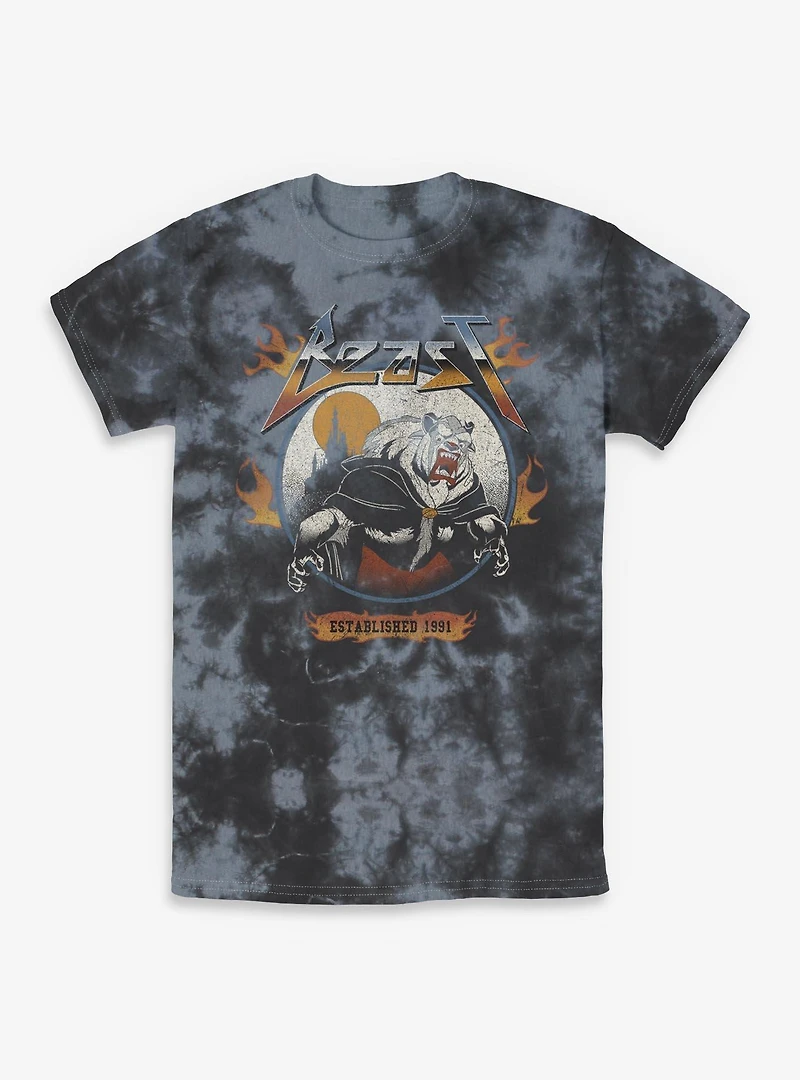 Disney Beauty and the Beast Flame Tie-Dye T-Shirt