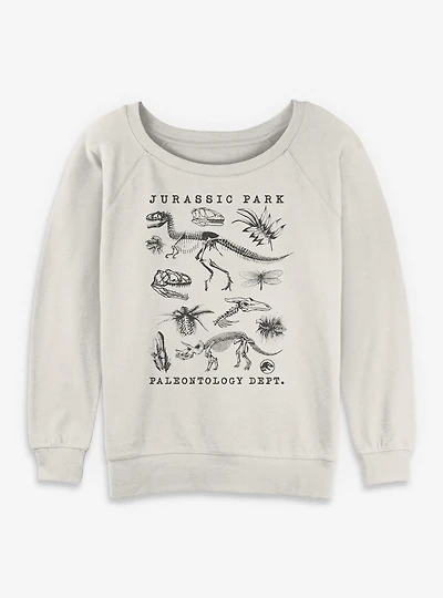 Jurassic Park Flora & Fauna Womens Slouchy Sweatshirt
