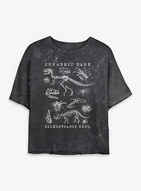 Jurassic Park Flora & Fauna Womens Mineral Wash Crop T-Shirt