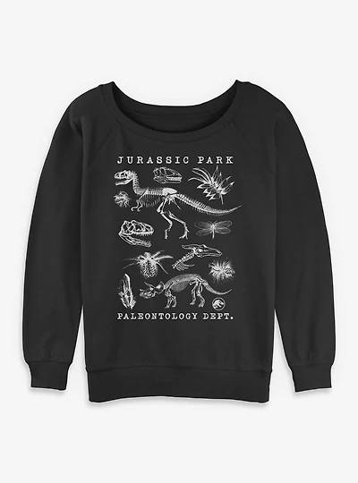 Jurassic Park Flora & Fauna Womens Slouchy Sweatshirt