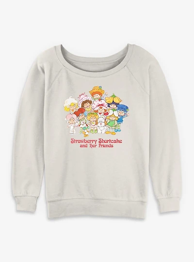Strawberry Shortcake And Her Friends Womens Slouchy Sweatshirt