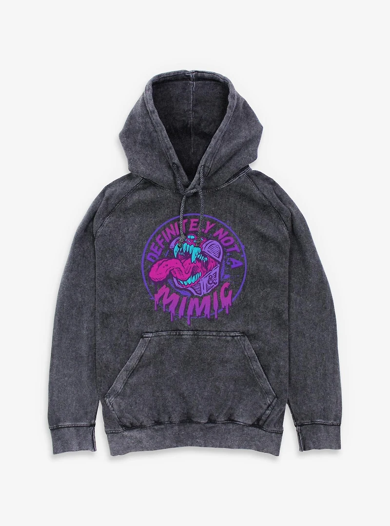 Dungeons & Dragons Definitely Not A Mimic Badge Mineral Wash Hoodie