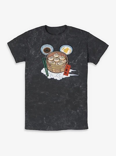 Disney Mickey Mouse Xialongbao Dumplings Mineral Wash T-Shirt