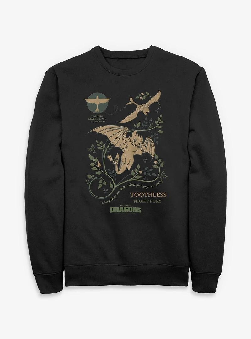 How To Train Your Dragon Toothless Warning Sweatshirt