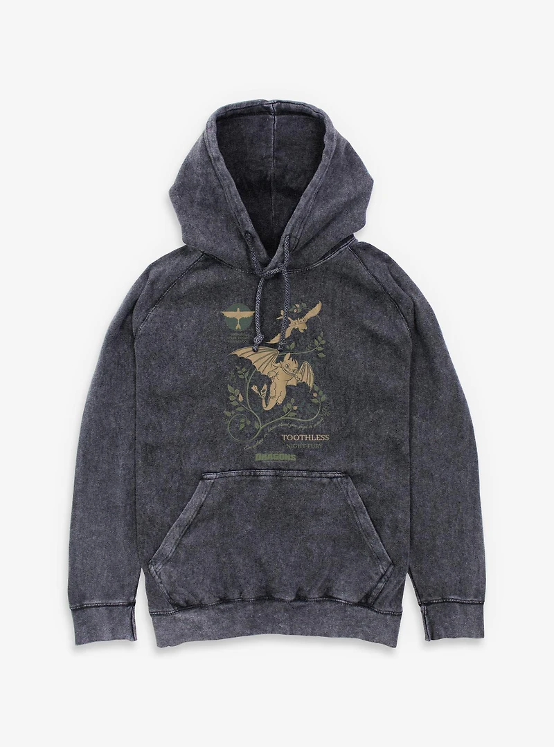 How To Train Your Dragon Toothless Warning Mineral Wash Hoodie