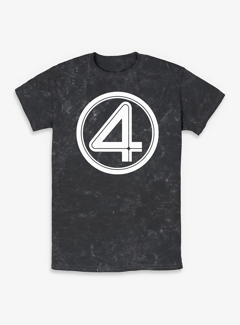 Marvel Fantastic Four Logo Mineral Wash T-Shirt