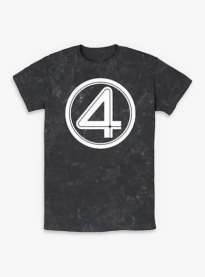 Marvel Fantastic Four Logo Mineral Wash T-Shirt