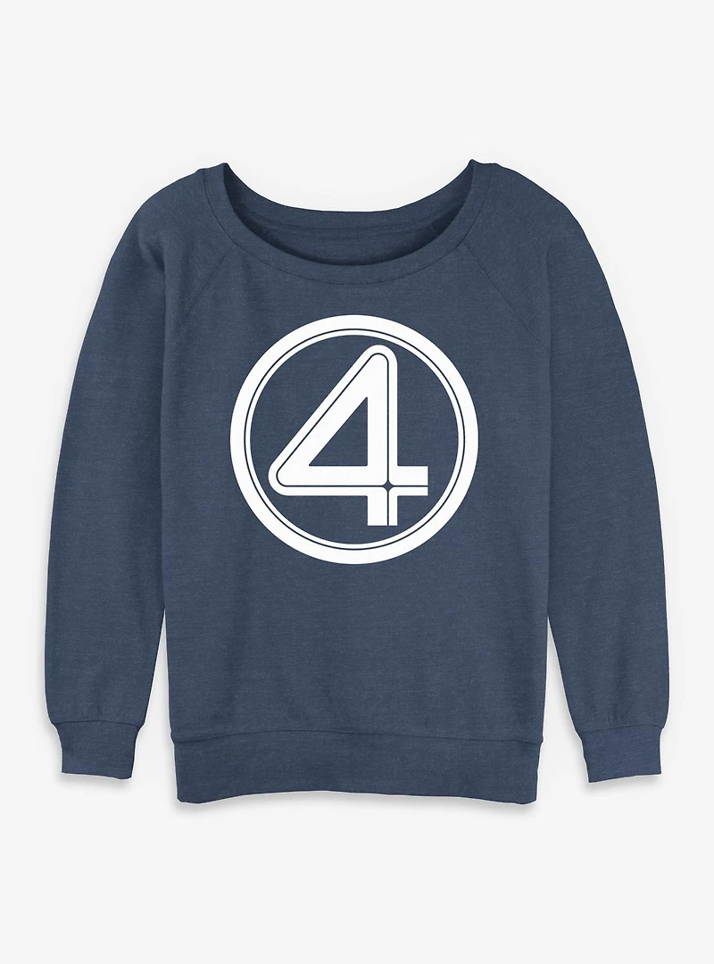 Marvel Fantastic Four Logo Womens Slouchy Sweatshirt