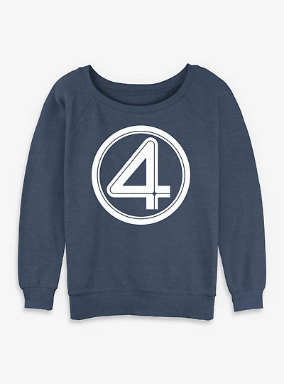 Marvel Fantastic Four Logo Womens Slouchy Sweatshirt