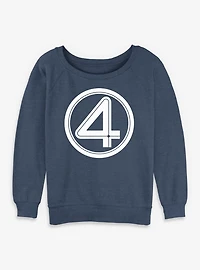 Marvel Fantastic Four Logo Womens Slouchy Sweatshirt