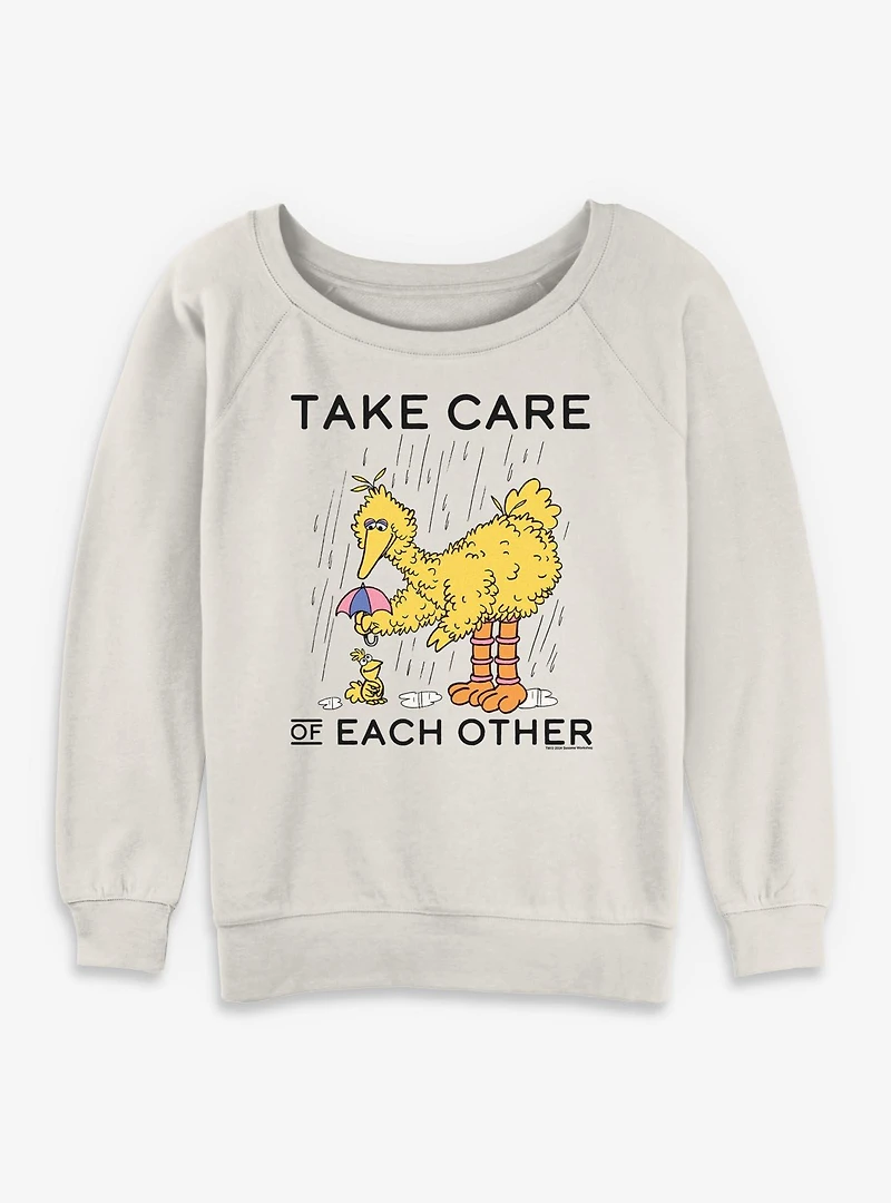 Sesame Street Care For Each Other Womens Slouchy Sweatshirt