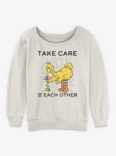 Sesame Street Care For Each Other Womens Slouchy Sweatshirt