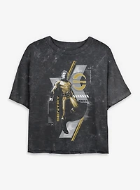 Marvel Thunderbolts* Sentry Womens Mineral Wash Crop T-Shirt