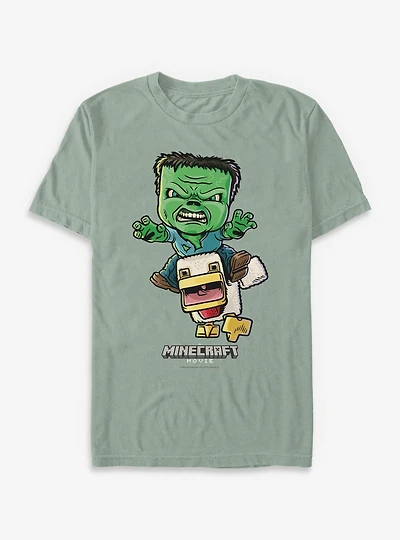 A Minecraft Movie Chicken Jockey Garment Dye T-Shirt