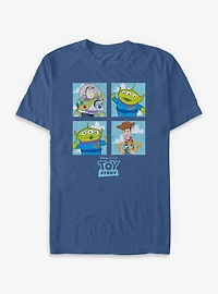 Disney Pixar Toy Story Buzz Woody Alien Panels Garment Dye T-Shirt
