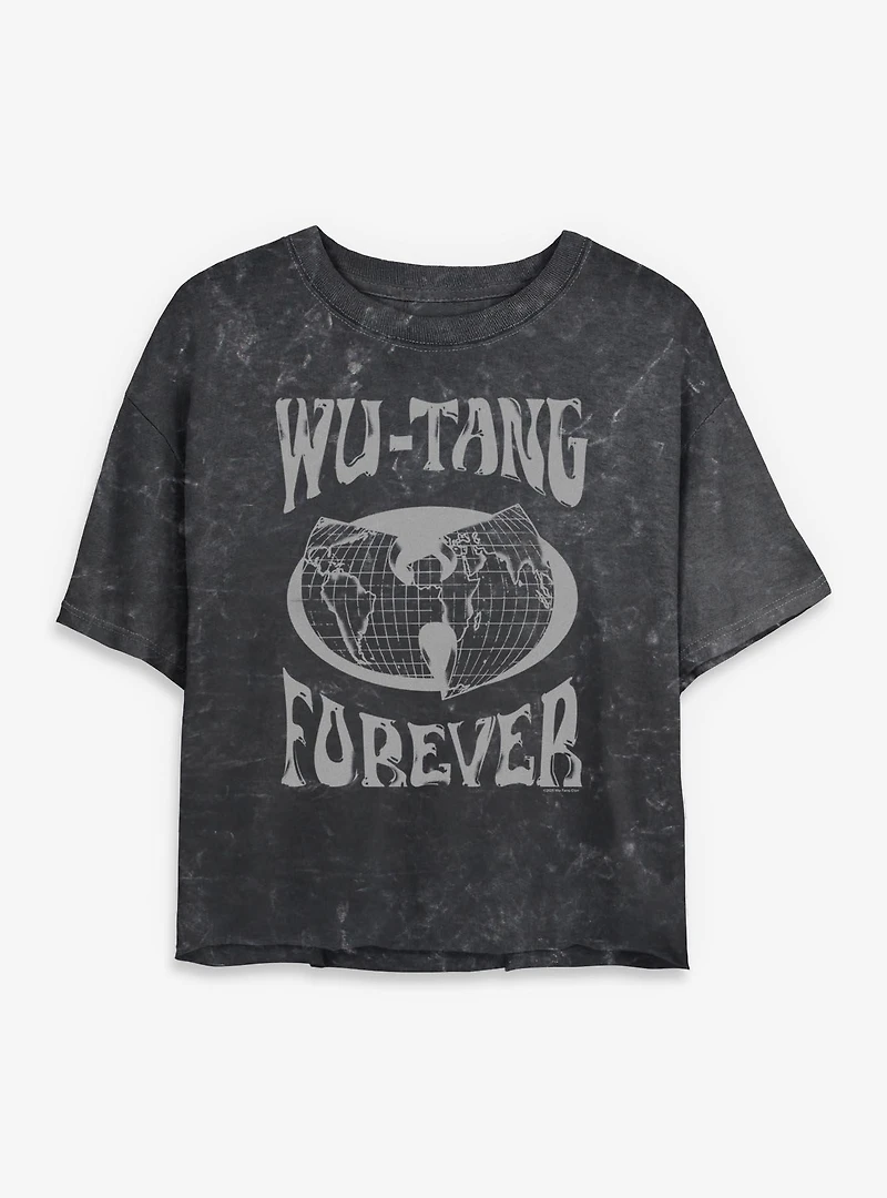 Wu-Tang Forever Worldwide Mineral Wash Womens Crop T-Shirt