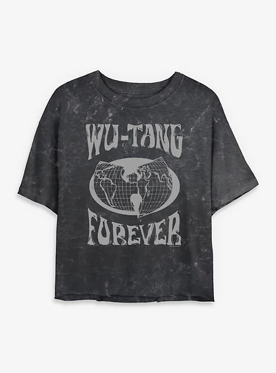 Wu-Tang Forever Worldwide Mineral Wash Womens Crop T-Shirt