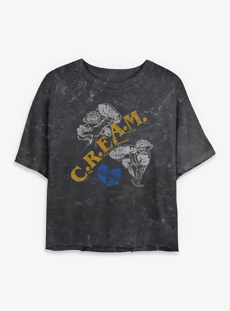 Wu-Tang C.R.E.A.M Mineral Wash Womens Crop T-Shirt