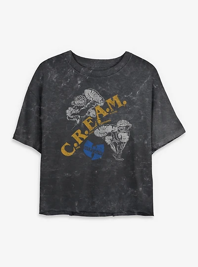 Wu-Tang C.R.E.A.M Mineral Wash Womens Crop T-Shirt