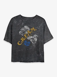 Wu-Tang C.R.E.A.M Mineral Wash Womens Crop T-Shirt