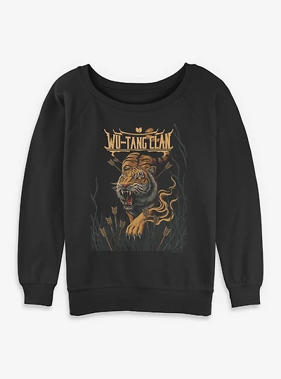 Wu-Tang Tiger And Arrows Womens Slouchy Sweatshirt