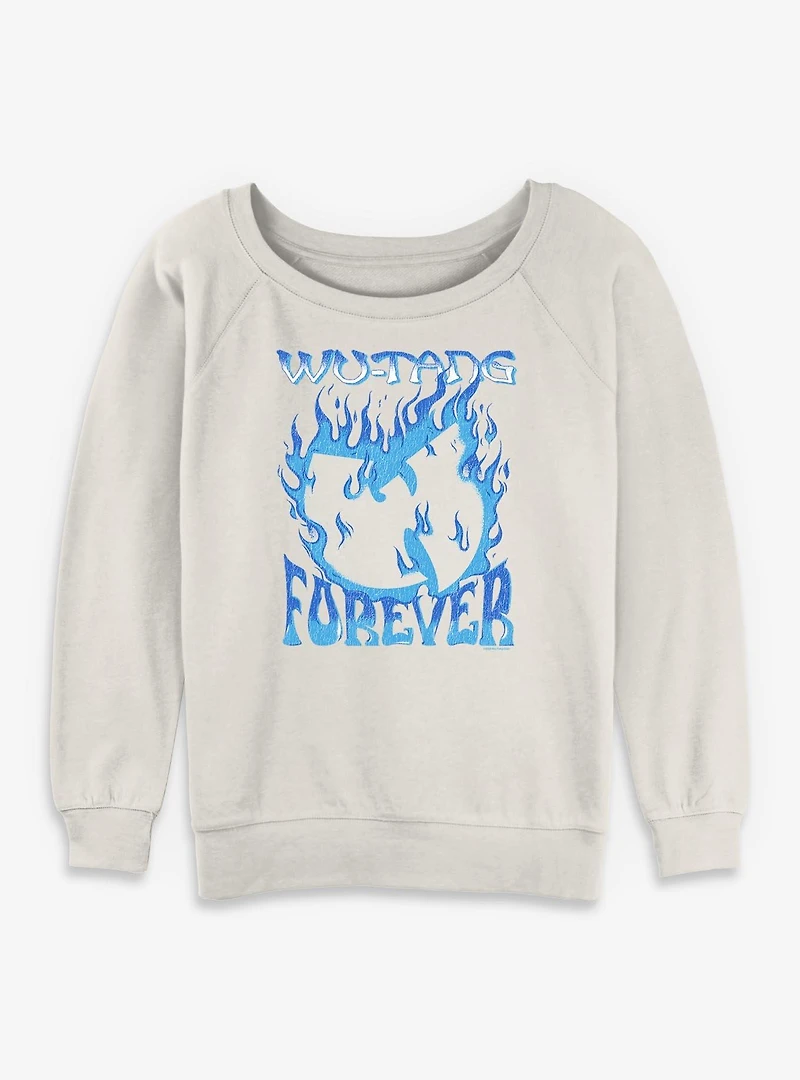 Wu-Tang Forever Blue Fire Womens Slouchy Sweatshirt