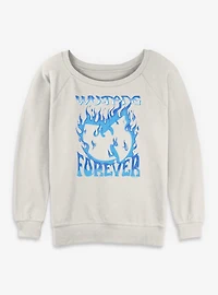 Wu-Tang Forever Blue Fire Womens Slouchy Sweatshirt
