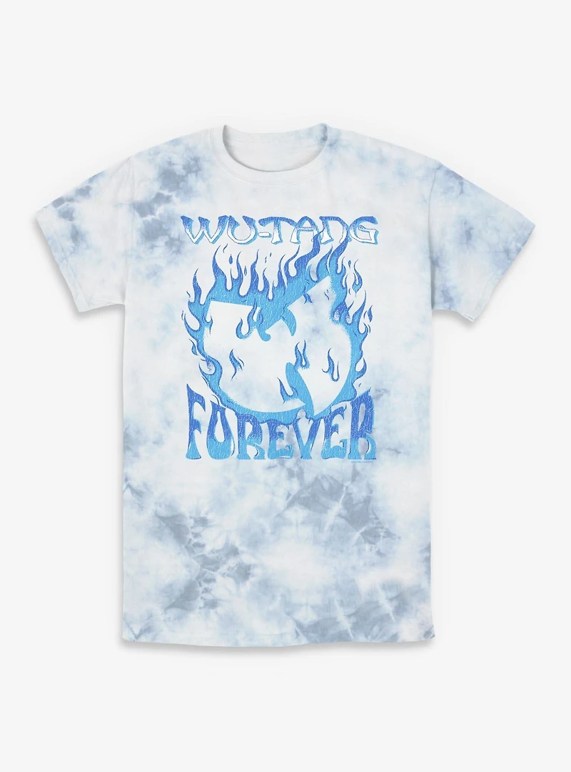 Wu-Tang Forever Blue Fire Tie-Dye T-Shirt
