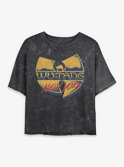 Wu-Tang Clan New York Mineral Wash Womens Crop T-Shirt