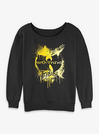 Wu-Tang Forever Splatter Womens Slouchy Sweatshirt