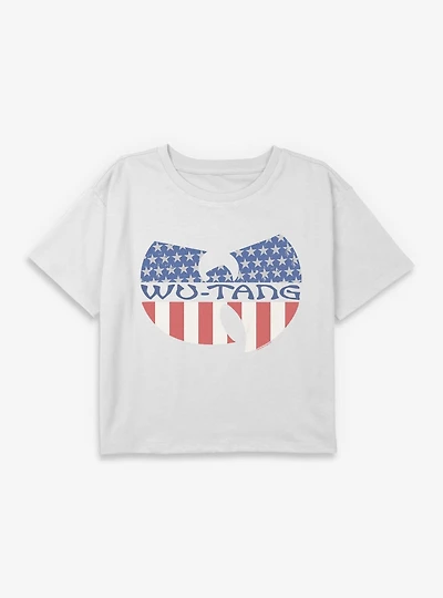 Wu-Tang Flag Youth Girls Boxy Crop T-Shirt