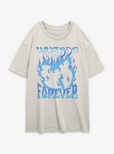 Wu-Tang Forever Blue Fire Womens Oversized T-Shirt