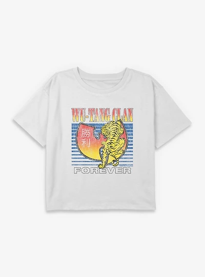 Wu-Tang Forever Tiger  Youth Girls Boxy Crop T-Shirt