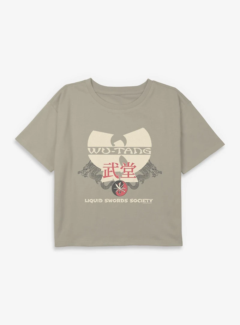 Wu-Tang Liquid Swords Society  Youth Girls Boxy Crop T-Shirt