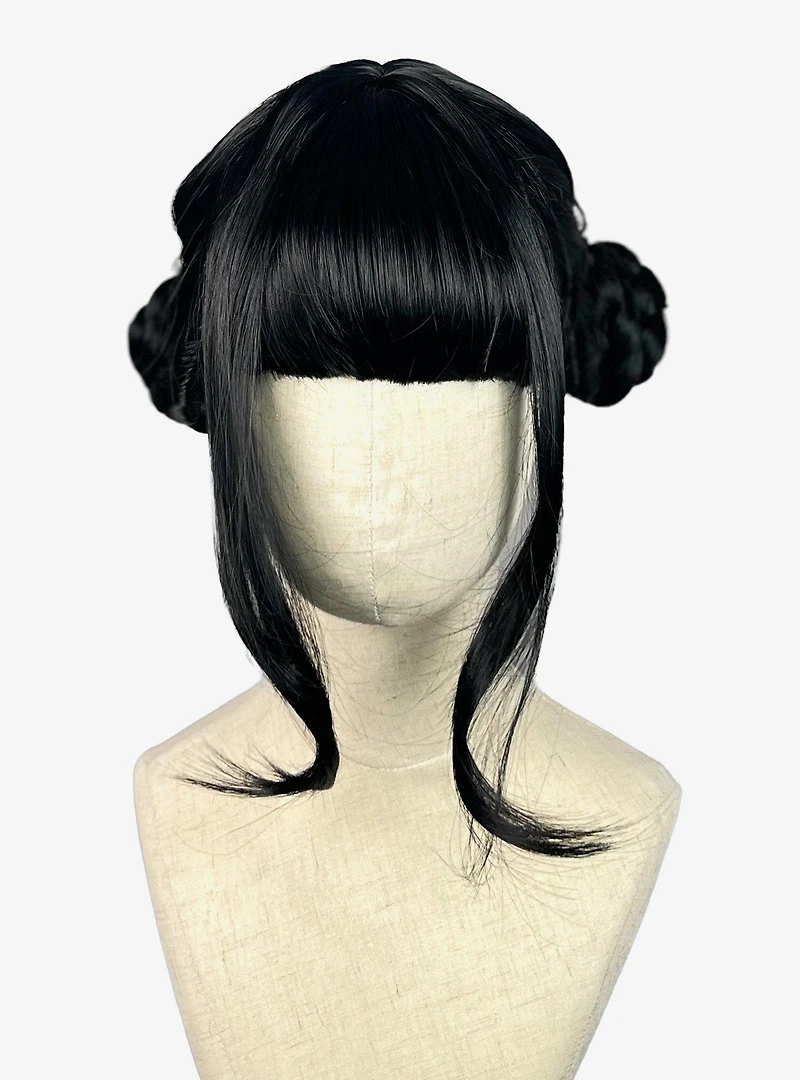 Black Wig with Bangs