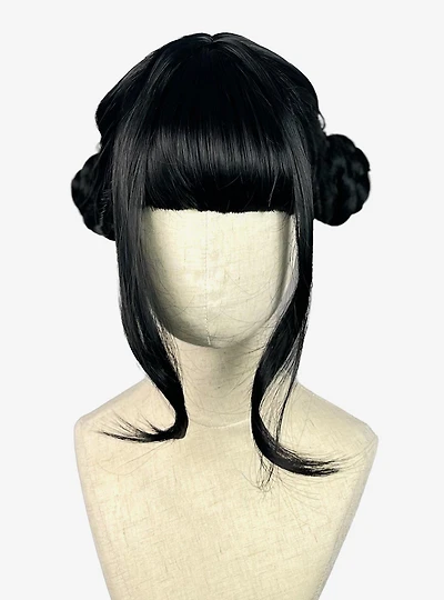 Black Wig with Bangs