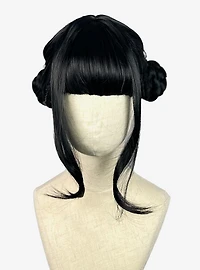 Black Wig with Bangs