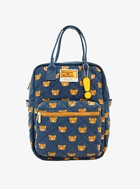 Whatever! Makes You Happy x Rilakkuma Allover Print Denim Reversible Convertible Bag