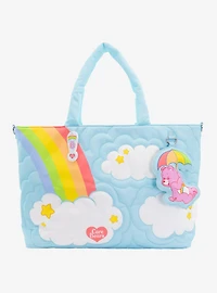 Whatever! Makes You Happy Care Bears Clouds Quilted Tote Bag