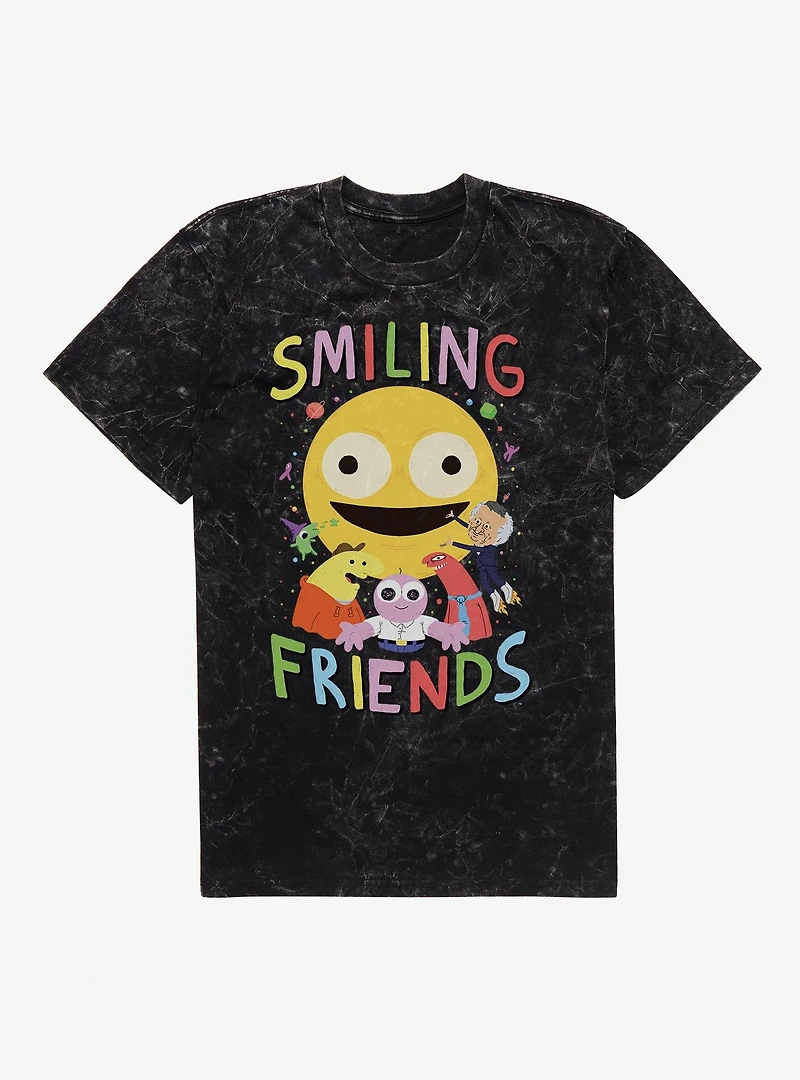 Smiling Friends Hugs All Around Mineral Wash T-Shirt