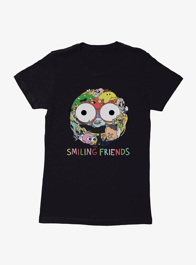 Smiling Friends Smiley Collage Womens T-Shirt
