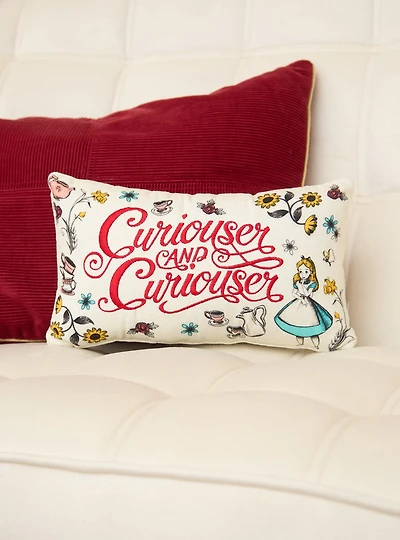 Disney Alice in Wonderland Curiouser and Curiouser Mini Pillow - BoxLunch Exclusive
