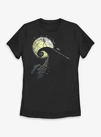 Disney The Nightmare Before Christmas Spiral Hill Jack Womens T-Shirt
