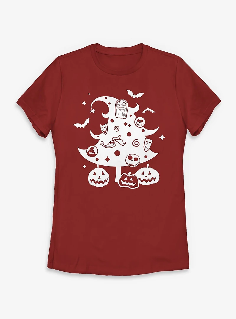 Disney The Nightmare Before Christmas Tree Womens T-Shirt
