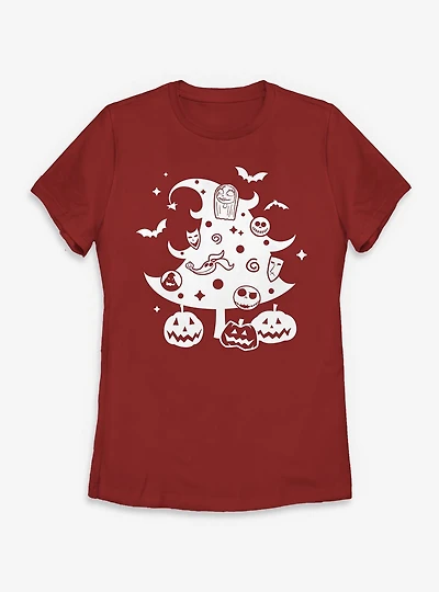 Disney The Nightmare Before Christmas Tree Womens T-Shirt
