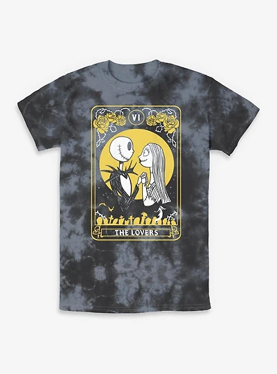 Disney The Nightmare Before Christmas Lovers Tarot Tie-Dye T-Shirt