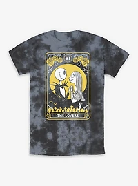 Disney The Nightmare Before Christmas Lovers Tarot Tie-Dye T-Shirt