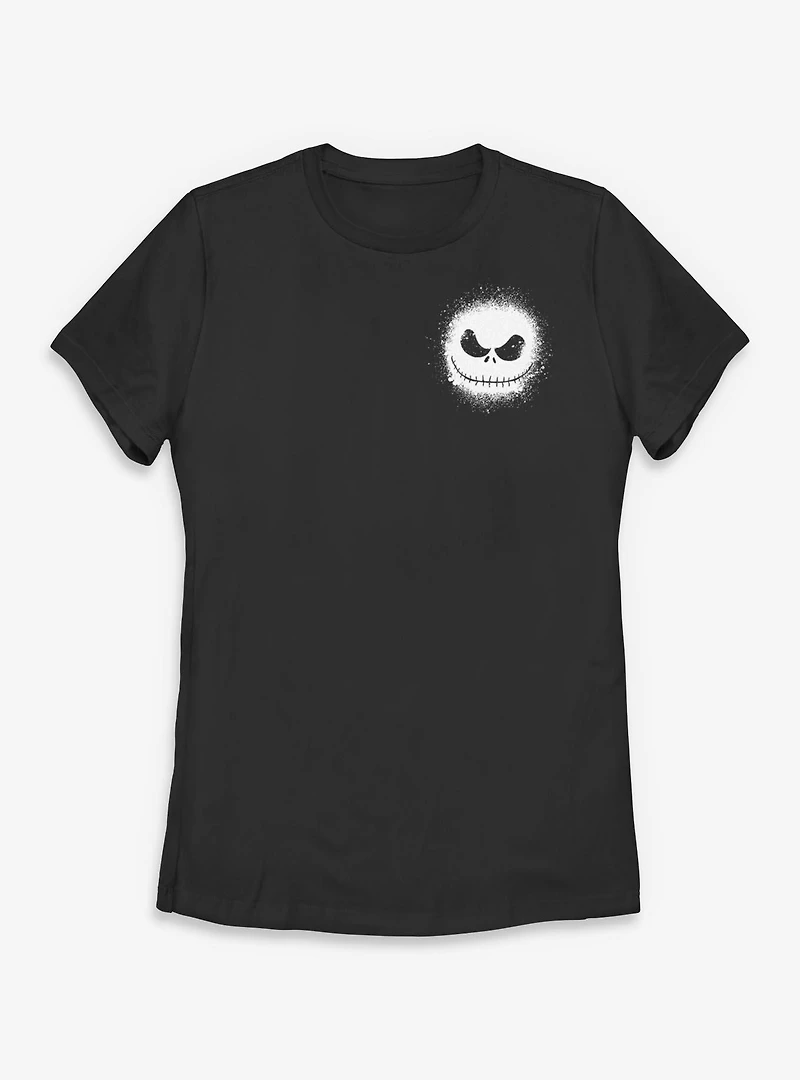 Disney The Nightmare Before Christmas Jack Emblem Splatter Womens T-Shirt